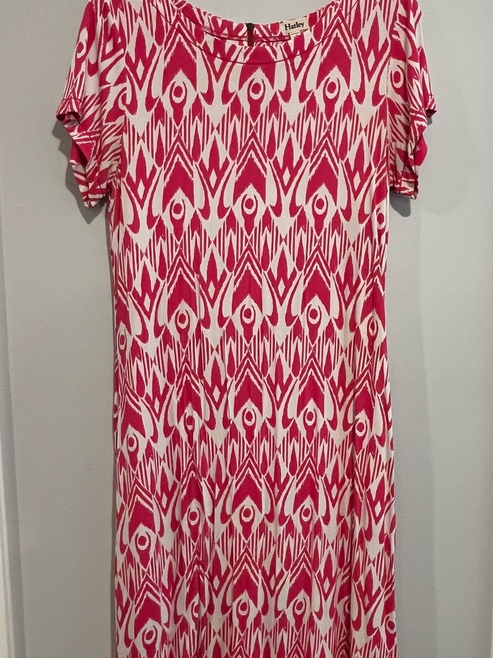 Hatley Pink and White Patterned Short Sleeve Dress